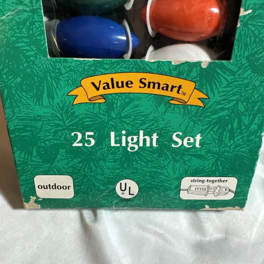 Trim A Home 25 Multi Color Outdoor C9 Christmas Light Sets Vtg NIP NEW